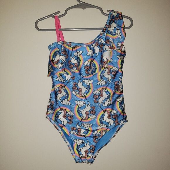 IKALI UNICORN & RAINBOWS ONE PIECE SWIMSUIT Size 4/5 - Picture 1 of 5